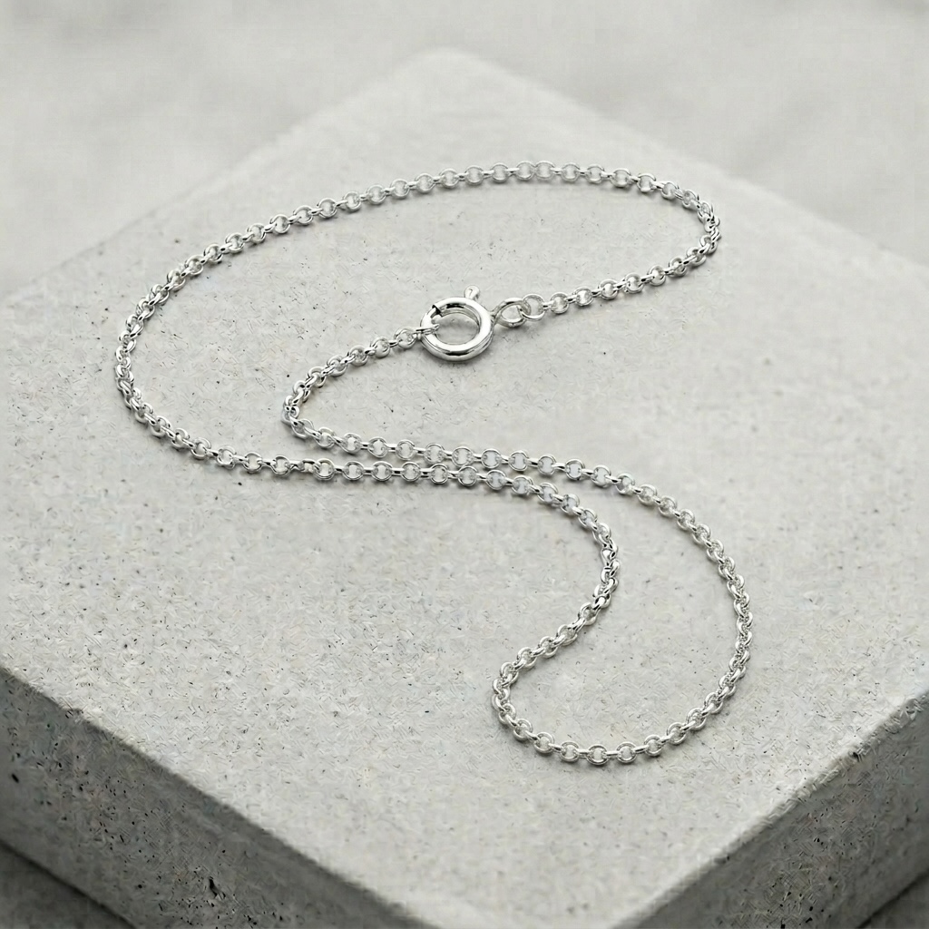 Klassisk rundankarkedja i äkta 925 sterling silver från Kim Färm Guldsmide.